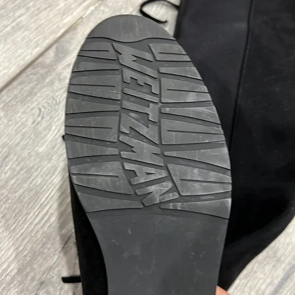 • Stuart Weitzman • Mane Fringe Over The Knee Boots Suede Leather Black 7 - Picture 4 of 4